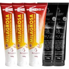 Kit 3 Pomada Massageadora Milagrosa 150g + 2 Gel Cartilagem de Tubarão