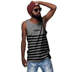 Camiseta Regata Listras Prision Di Nuevo Prisioneiro, Preto, XG