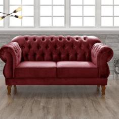 Sofá 2 Lugares Duquesa Chesterfield Decoração Recepção - BELLA DECOR