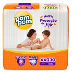 Fralda Pom Pom Derma Protek Mega 1 Pacote Tamanho XXG C/ 30 Unidades