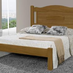 Cama de Casal Paris de Madeira Maciça Tauari Imbuia
