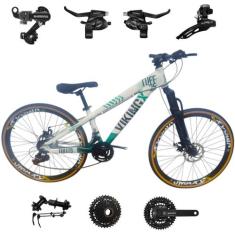Bicicleta Vikingx 21v Aro 26 Tuff 25 Aluminio Shimano Mtb Freeride Sus