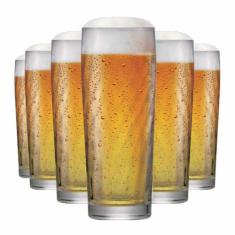 Jogo de Copos de Vidro Zurich M Para Cerveja 320ml 6 Pcs Ruvolo