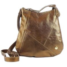 Bolsa Amanda Feminina Transversal Em Couro Bronze