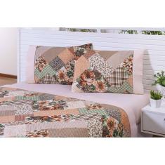 Jogo Lençol 4 Peças Cama Viúva 1,88X1,28M Percal Patchwork