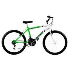 Bicicleta Aro 26 18 Marchas Bicolor Verde E Branca Pro Tork Ultra - Ul