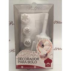 Decorador 5 Bicos Saco Plastico Kit Confeiteiro Bolos Tortas