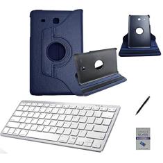 Kit Capa/Teclado Branco/Can/Pel Galaxy Tab E T560/T561 9.6" Azul