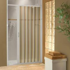 Porta Box Sanfonada para Chuveiro Pvc 190x185cm Bcf  Branco