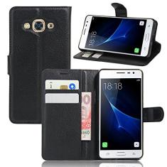 Capa para Samsung Galaxy J3 PRO â€“ Capa carteira flip de couro PU de para Samsung Galaxy J3 PRO, capa de proteção de telefone estilo empresarial, capa com [compartimentos para dinheiro e