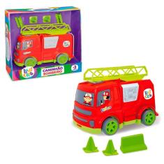 Caminhão De Bombeiro Ludi Club Infantil Com Acessórios