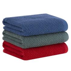 Jogo de Toalhas Buddemeyer Gourmet Quadriculado Pano de Copa Verde/Azul/Vermelho 3 peças