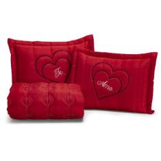 Cama Viuva Te amo Casal 3 peças Bordada uso diário - ENXOVAIS CRISTIAN