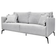 Sofa Liv 3 Lugares 200cm Pes Aço Linho 233 Grigio Ezz Grigio