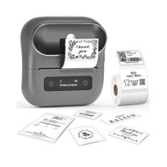 Impressora de código de barras Bluetooth Phomemo M220 Label Maker cinz