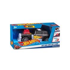 Brinquedo Infantil Carrinho Hot Wheels Hot Rod Preto com Luz e Som Mul