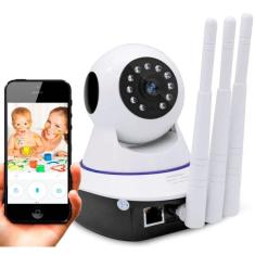 Câmera Ip 1.3mp 720p Onvif Hd Wireless, 3 Antenas - Branca