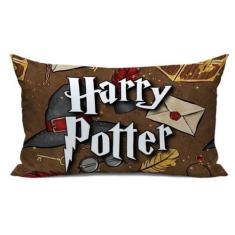 Jogo de Lençol Queen Temático Harry Potter 02 Fronhas Estampada e 01 L
