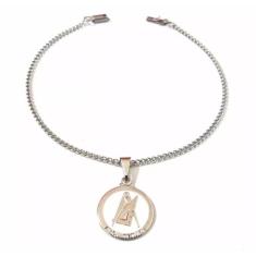 Pulseira Aço Inox Arquitetura Obra Detalhe Branco - Milena Folheados