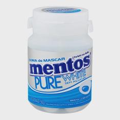 Chiclete Mentos Pure White Sabor Menta Sem Açúcar 56g com 28 Unidades