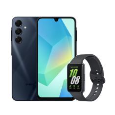 A16 5G 128GB - Azul Escuro + Galaxy Fit3 - Grafite