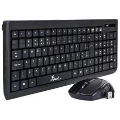 Teclado E Mouse wireless Sem Fio Teclas Slim Knup Kp-2012