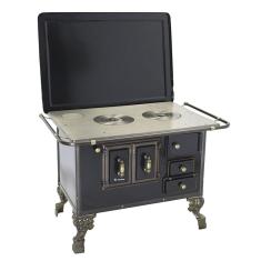 Fogão a Lenha Barroco Venâncio com Tampa 03 Preto 3betpr