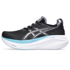 ASICS Tênis de corrida feminino Gel-Nimbus 27, Preto/Violeta, 38