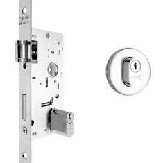 Fechadura Stam 803 Rolete para Porta Pivotante Cromada