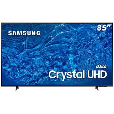 Smart TV 85" Crystal UHD 4K Samsung 85BU8000, Painel Dynamic Crystal Color, Design slim, Tela sem limites, Alexa built in, Controle Remoto Único