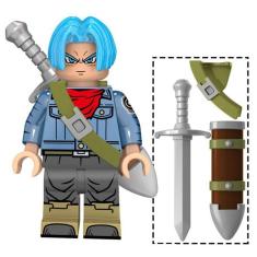 Boneco Blocos De Montar Trunks Espada Blue Dragon Ball