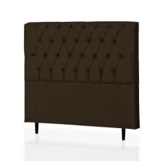 Cabeceira Solteiro Paris 90 Cm Suede Marrom - D A Decor