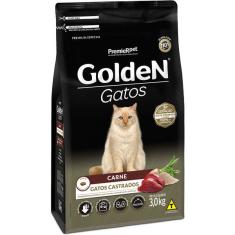 Ração Seca PremieR Pet Golden Carne para Gatos Castrados - 3 Kg