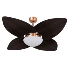 Ventilador de Teto Volare Cobre Vidro Dunamis Tabaco 220V