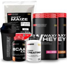 KIT 2x Whey Protein Waxy Whey 900g + BCAA 4,5 100g + POWER Creatina 10