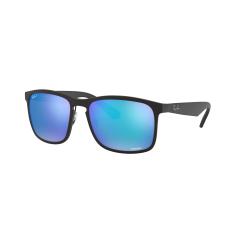 Óculos de Sol Ray-Ban Polarizado 0RB4264 601SA1 Tam 58 / Preto Fosco - Lentes Azul Espelhado