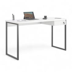 Mesa Home Office Escrivaninha Industriale 1,00 Branco Com Gaveteiro