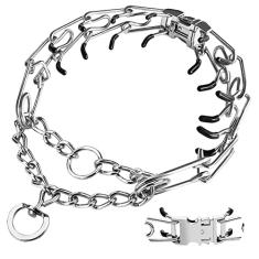 Coleira ajustável de liberação rápida com ponta de borracha com fivela de liberação rápida para cães pequenos, médios e grandes