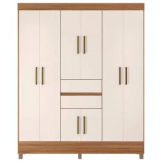 Guarda Roupa Casal 08 Portas 82060 Amendola Off White Demobile Amendola Off White