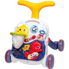 Andador Educativo Bebê 3 Em 1 Mesinha Brinquedo Musical Buba
