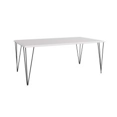 Mesa De Jantar Elen Retangular Tampo De Madeira 140x80cm Branco