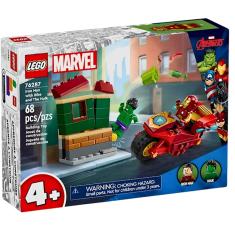 Lego Marvel Homem de Ferro Com Motocicleta e o Hulk 76287
