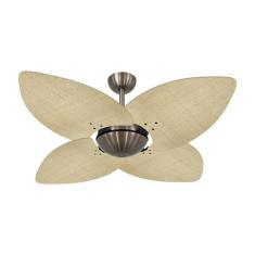 Ventilador de Teto Kovalski Bronze Office 4 Pás Palmae Natural 127V - 