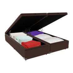 Cama Box Baú King 193x203 Marrom