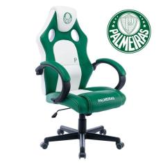 Cadeira Gamer Palmeiras SEP 3316 Espresso Móveis Verde/Branca