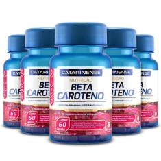 Kit 5 Beta Caroteno Catarinense Pharma 60 Cápsulas