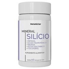 Silício Com Vitaminas A,B5,B7,C,D,E 500mg 60 Cápsulas - Natunéctar