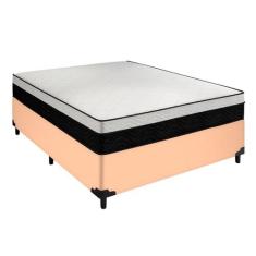 Cama Bege Arezzo Black White Casal Molas Ensacadas Portobel