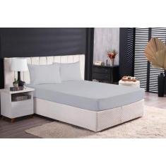 Jogo de Lençol Casal 3 Peças Cama Box e Comum 100% Algodão Percal 180 