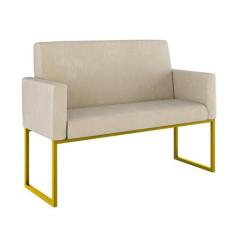 Sofá 2 Lugares para Recepção com Base de Ferro Reforçada - Balaqui Dec